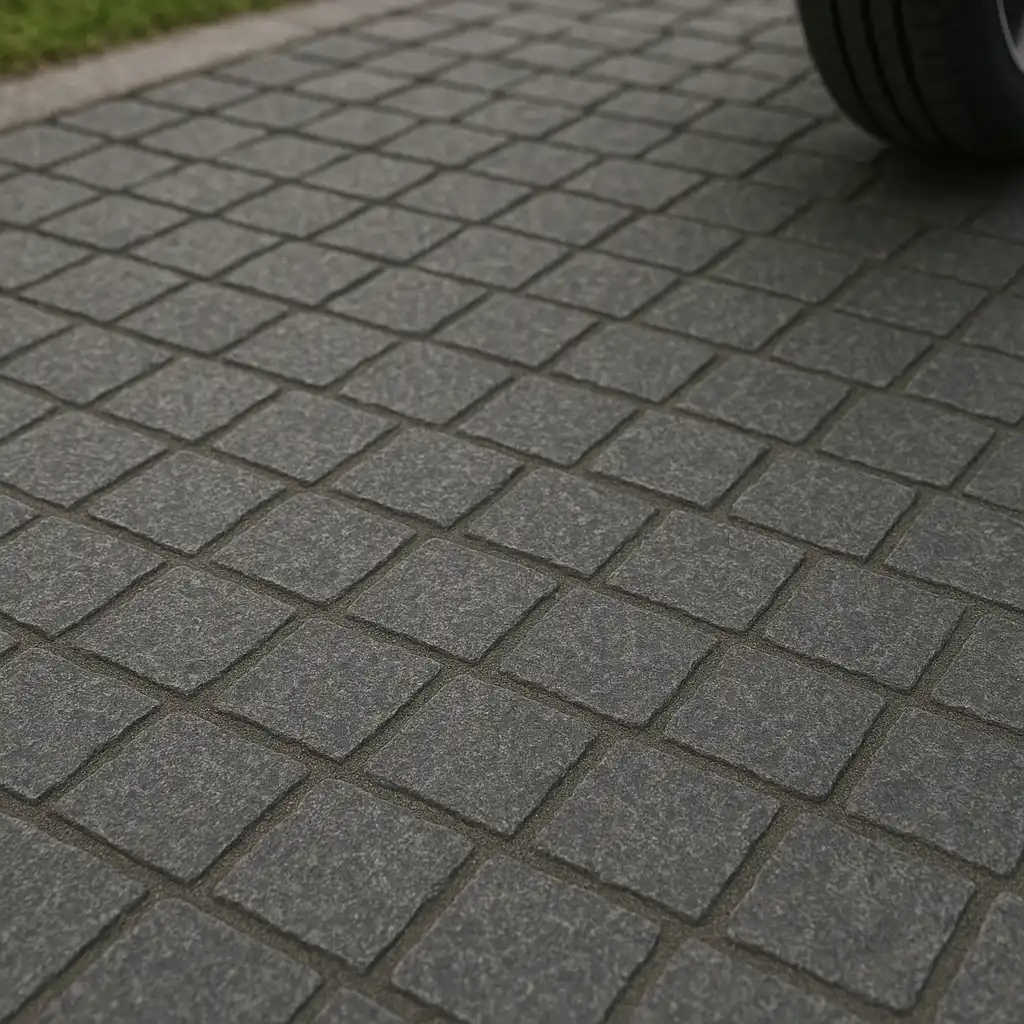 Batu andesit cobble cobblestone untuk jalur ban carport intensitas tinggi