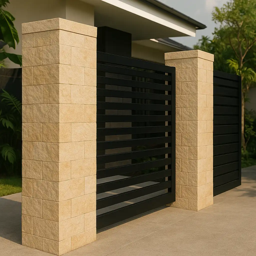 Dinding teras batu alam palimanan